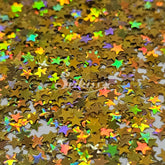 Holographic Gold Stars Shape Glitter - Gold Glitter